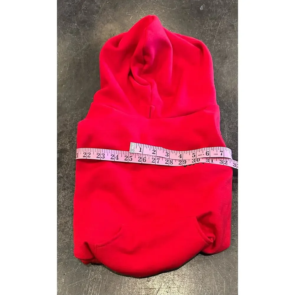 New Joyahoo Dog Hoodie Sweatshirt With Pockets Red, Size XL for Med. Size Dogs
